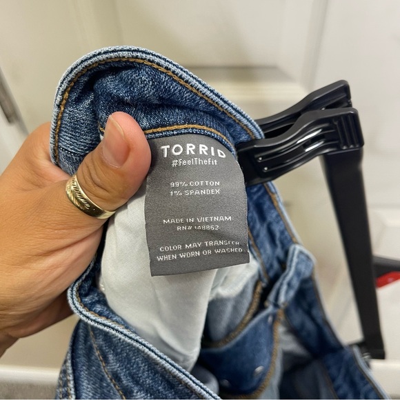 Torrid Straight Classic Denim High-Rise Studded Jean - Picture 12 of 12